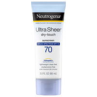 Neutrogena Ultra Sheer Sunscreen, Dry-Touch, Broad Spectrum SPF 70, 3 Fluid ounce