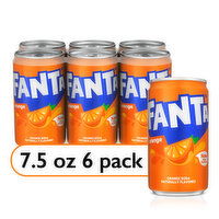 Fanta  Orange Soda Fruit Flavored Soft Drink, 6 Each