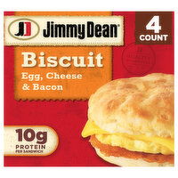 Jimmy Dean Jimmy Dean Biscuit Breakfast Sandwiches with Bacon, Egg, and Cheese, Frozen, 4 Each