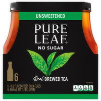 Pure Leaf No Sugar Real Unsweetened Brewed Tea, 6 Each
