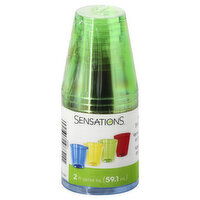 Sensations Shot Glasses, Plastic, 2 Fluid Ounce, 16 Each