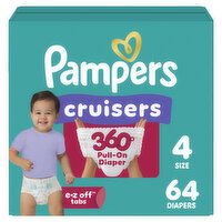 Pampers Cruisers 360 Pampers Cruisers 360 Diapers, Size 4, 64 Count, 64 Each