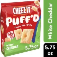 Cheez-It Puff'd Cheesy Baked Snacks, White Cheddar, 5.75 Ounce