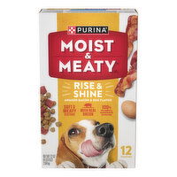 Moist & Meaty Dry Dog Food Moist & Meaty Purina Moist and Meaty Rise and Shine Awaken Bacon and Egg Flavor Soft Dog Food Pouches, 12 Each