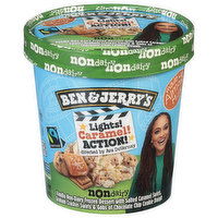 Ben & Jerry's Frozen Dessert, Non Dairy, Lights Caramel Action, 1 Pint