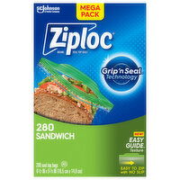 Ziploc Seal Top Bags, Sandwich, Mega Pack, 280 Each