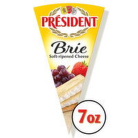 President Cheese, Soft-Ripened, Brie, Wedge, 7 Ounce