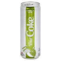 Diet Coke Soda, Ginger Lime, 12 Ounce