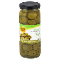 Wild Harvest Olives, Green, Organic, Pitted, 6.25 Ounce