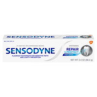 Sensodyne Toothpaste, Fluoride, Whitening, Repair & Protect, 3.4 Ounce