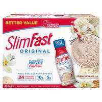 SlimFast Original Meal Replacement Shake, French Vanilla, 8 Pack, 8 Each