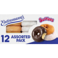 Entenmann's Soft'ees Plain, Powdered Sugar, Chocolate Frosted Assorted Donuts, 12 count, 20.5 oz, 12 Each