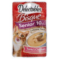 Delectables Bisque Treat for Cats, Lickable, Tuna & Chicken, Senior 10 Years+, 1.4 Ounce