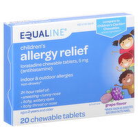 Equaline Allergy Relief, Children's, Chewable Tablets, Grape Flavor, 20 Each