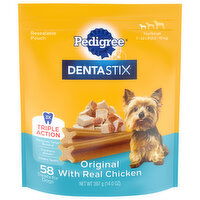 Pedigree Dentastix Treats for Dogs, Original with Real Chicken, Toy/Small, 58 Each