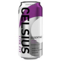 Celsius Live Fit Energy Drink, Sparkling, Essentials, Grape Slush, 16 Fluid ounce