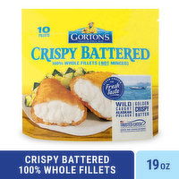 Gorton's Fish Fillets, Crispy Battered, 19 Ounce