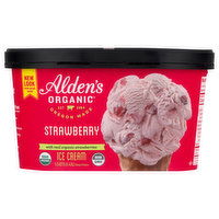 Aldens Organic Ice Cream, Strawberry, 1.5 Quart
