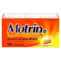 MotrinIB Ibuprofen, 200 mg, Coated Caplets, 100 Each