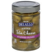 DeLallo Stuffed Olives, Greek, Feta Cheese, 9.9 Ounce