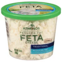 Athenos Reduced Fat Crumbled Feta Cheese, 12 Ounce