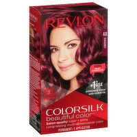 Revlon ColorSilk Beautiful Color Permanent Hair Color, Burgundy 48, 1 Each