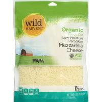 Wild Harvest Cheese, Part-Skim, Organic, Mozzarella, Fancy Cut, Low-Moisture, 6 Ounce