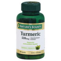 Nature's Bounty Turmeric, 538 mg, Capsules, 45 Each