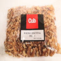 Cub Walnut Halves & Pieces , 16 Ounce