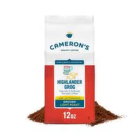 Cameron's Coffee, Bag, Flavored, Highlander Grog Light Roast Ground Coffee, 12 Ounce