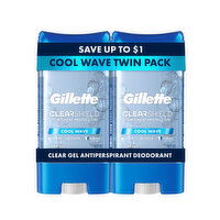 Gillette Clear Gel Antiperspirant and Deodorant for Men Cool Wave Scent Twin Pack, 7.6 Ounce