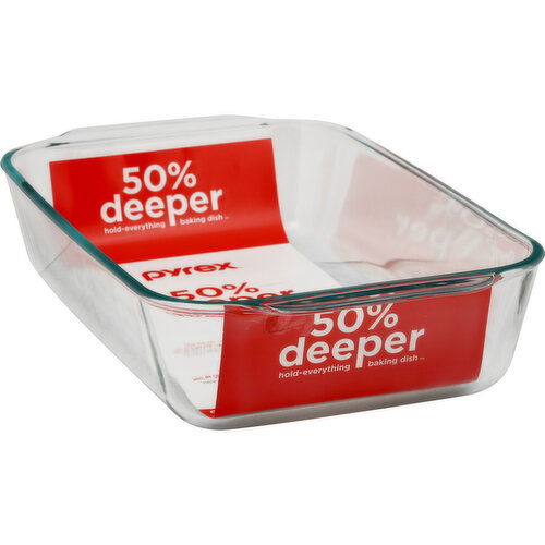 Pyrex Baking Dish, Deep Glass, 5 Quart