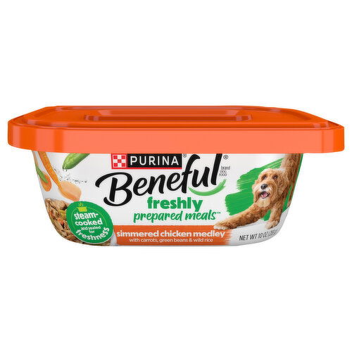 Beneful Beneful Freshly Prepared Meals Simmered Chicken Medley with Carrots Green Beans & Wild Rice Dog Food