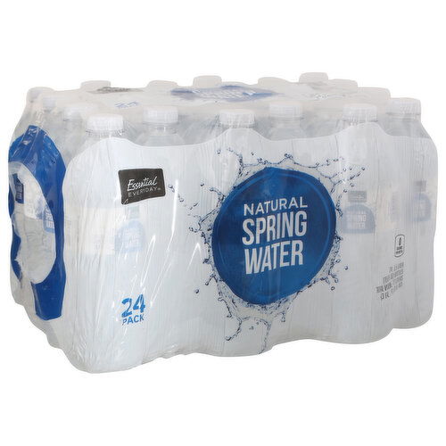 Essential Everyday Spring Water, Natural, 24 Pack