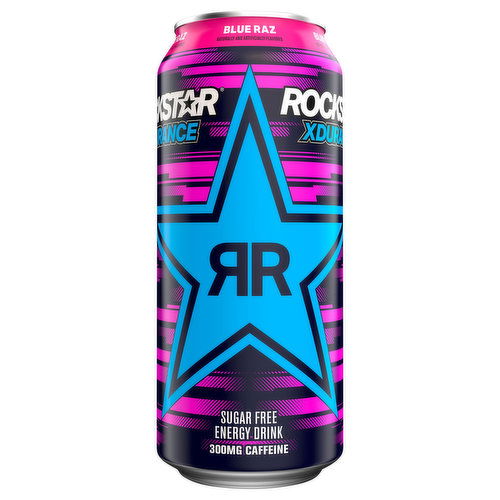 Rockstar Xdurance Energy Drink, Sugar Free, Blue Raz