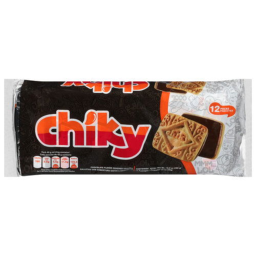 Chiky Cookies, Chocolate, 12 Packs