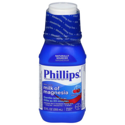 Phillips' Laxative, Saline, Milk of Magnesia, Wild Cherry