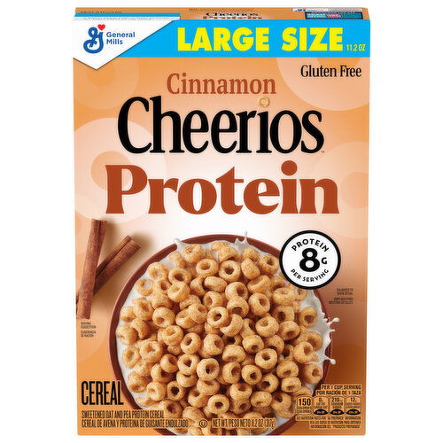 Cheerios Protein Gluten Free Cinnamon Cereal Large Size