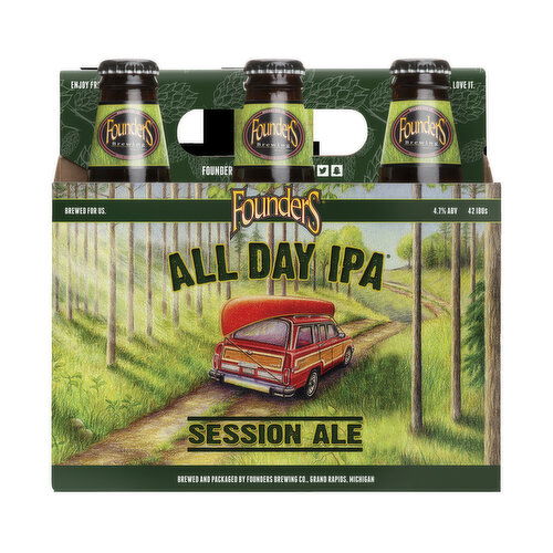 Founders Brewing Co All Day IPA 6 Pack Bottles