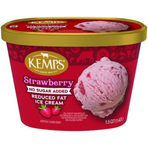 Kemps No Sugar Added Strawberry Ice Cream
