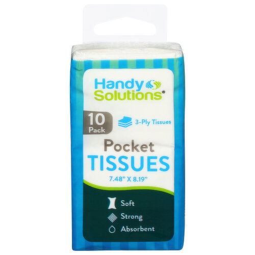 Handy Solutions Pocket Tissues, 3-Ply