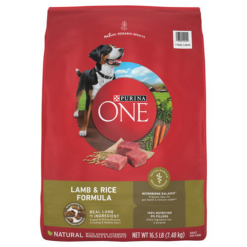 Purina One Dog Food, Natural, Lamb & Rice Formula, Adult