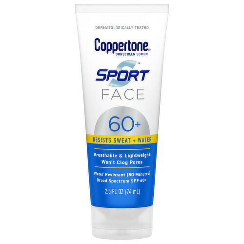 Coppertone Sport Face Broad Spectrum SPF 60+ Sunscreen Lotion