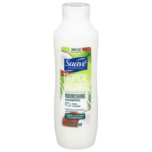 Suave Essentials Shampoo, Nourishing, Tropical Coconut, Family Size