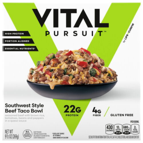 Vital Pursuit Beef Taco Bowl, Southwest Style