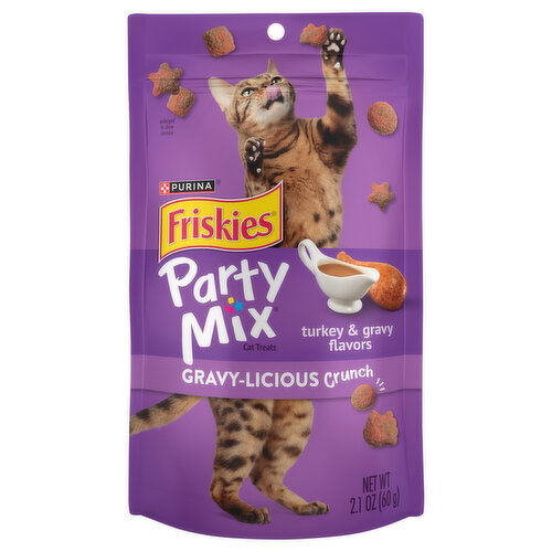 Friskies Cat Treats, Gravylicious Crunch, Party Mix