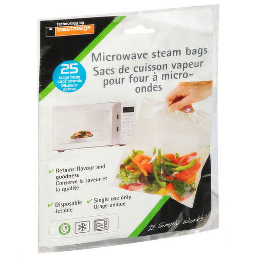 Toastabags Steam Bags, Large, Microwave