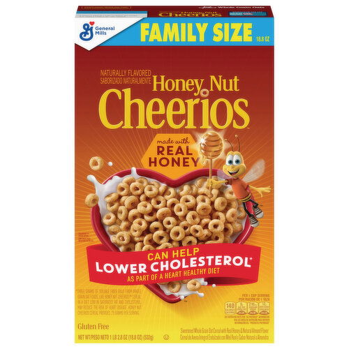 Cheerios Cereal, Honey Nut, Family Size