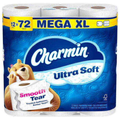 Charmin Ultra Soft Bathroom Tissue, Mega XL, 2-Ply