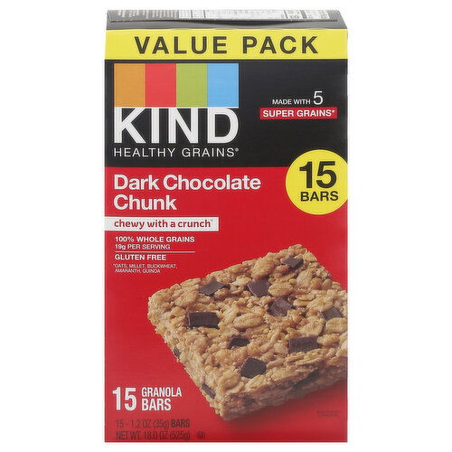 Kind Healthy Grains Granola Bars, Dark Chocolate Chunk, Value Pack